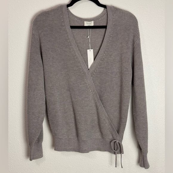 Gentle Fawn Sweaters - GENTLE FAWN WRAP SWEATER GRAY SMALL NWT #102